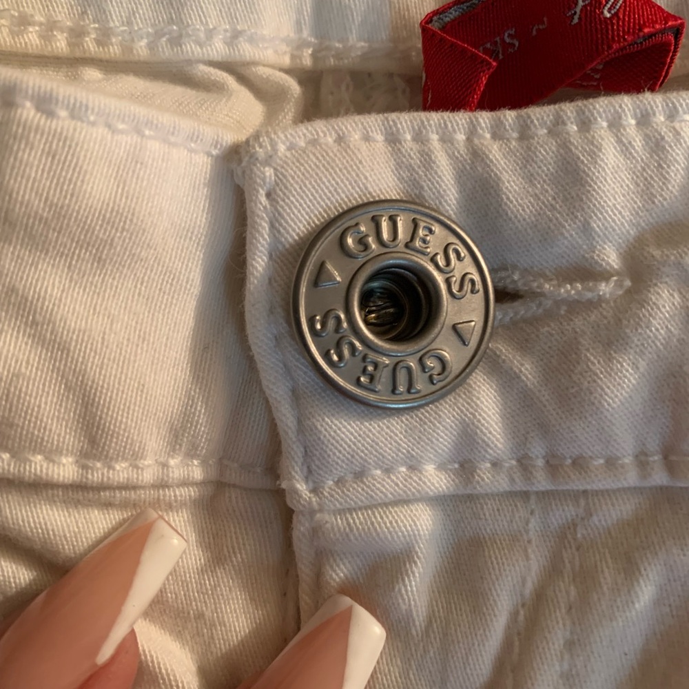 Guess Ivory Denim Shorts